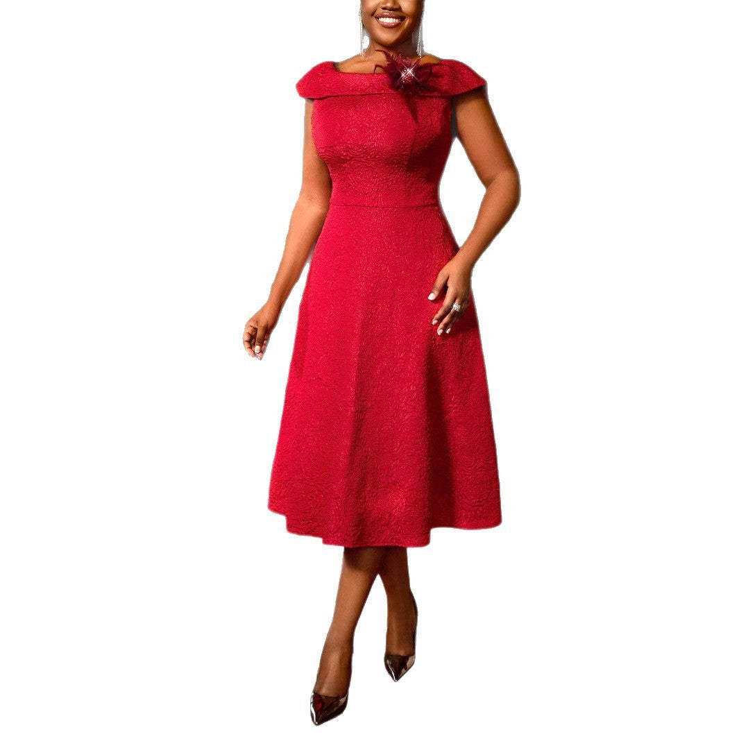 New Marriage Engagement Red Evening Dress