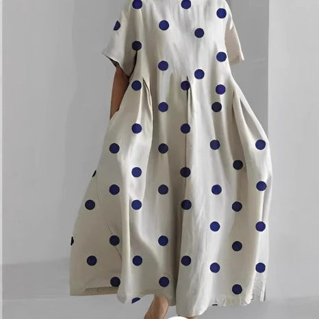 Women's Round Neck Fashion Short Sleeve Printed Dress